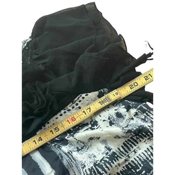 Forla Paris Dress Womens Small Black Abstract Short Sleeve Artsy Mod Boho City - Picture 9 of 11